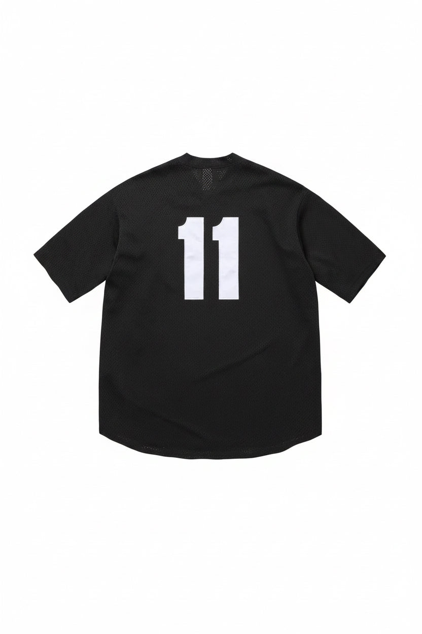 Supreme Shop S Logo Baseball Henley – Black/Tokyo