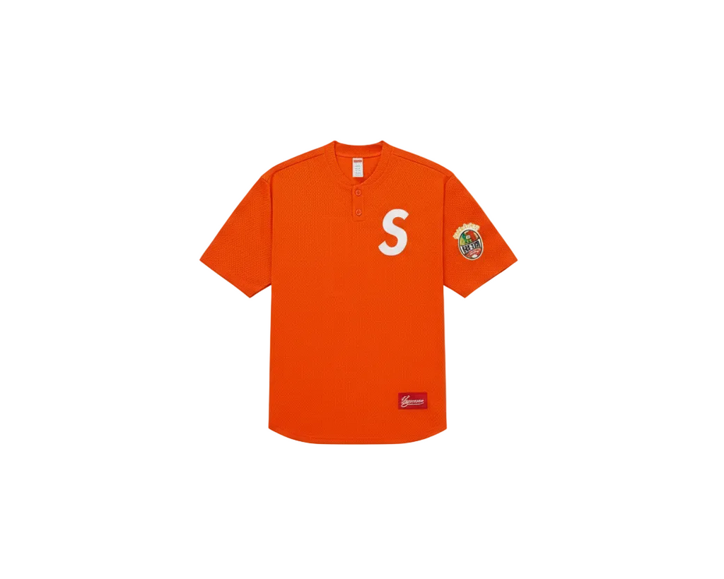 Supreme Milan Shop S Logo Baseball Henley – Orange