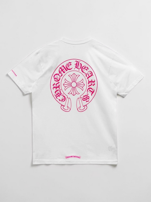 CHROME HEARTS T-SHIRT LOGO PINK