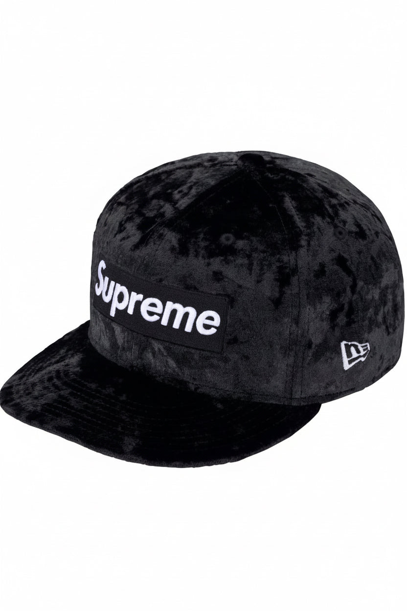 Crushed Velvet Box Logo New Era Black - fronte