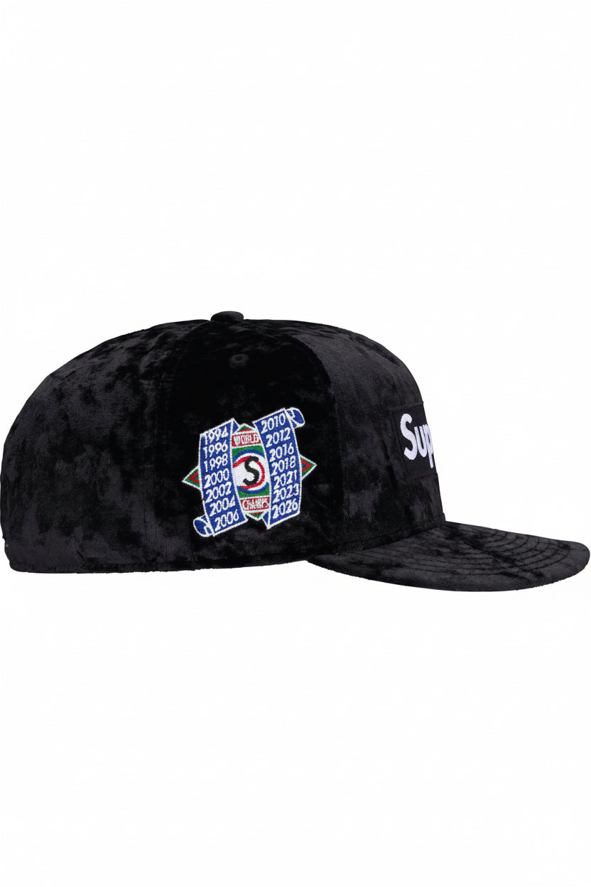 Crushed Velvet Box Logo New Era Black - lato