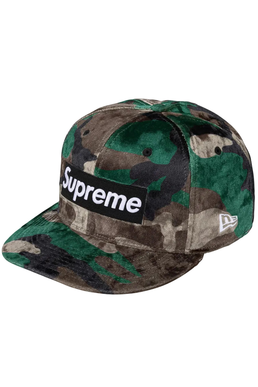 Crushed Velvet Box Logo New Era Green Camo - fronte