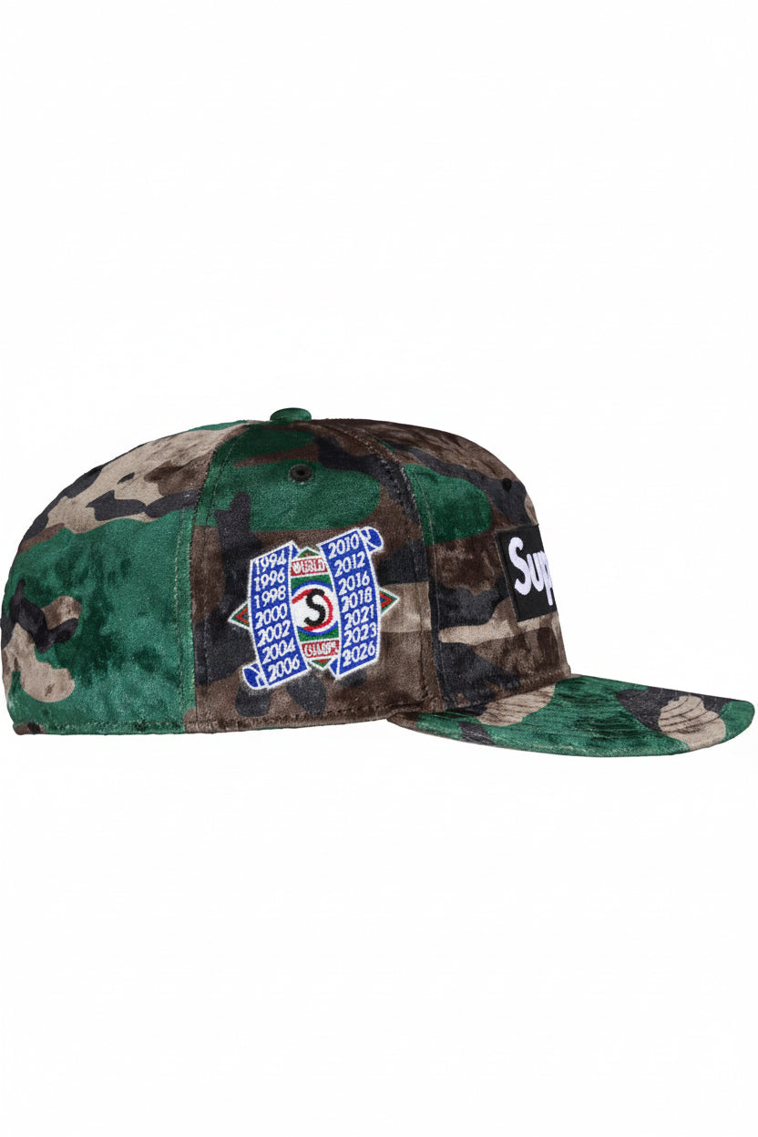 Crushed Velvet Box Logo New Era Green Camo - lato