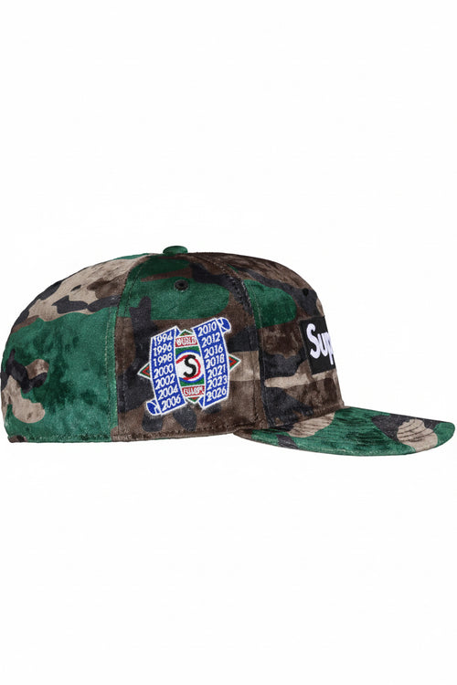 Crushed Velvet Box Logo New Era Green Camo - lato