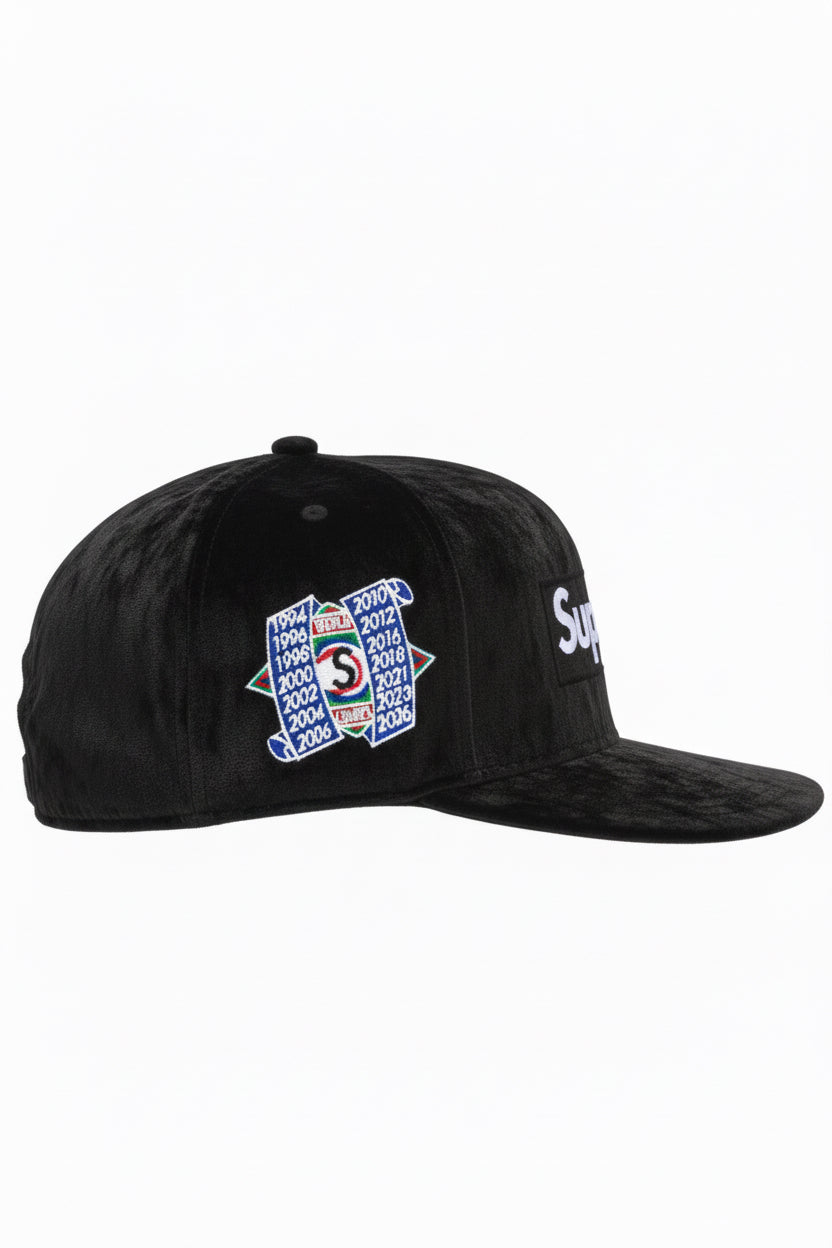 Crushed Velvet Box Logo New Era Navy - lato