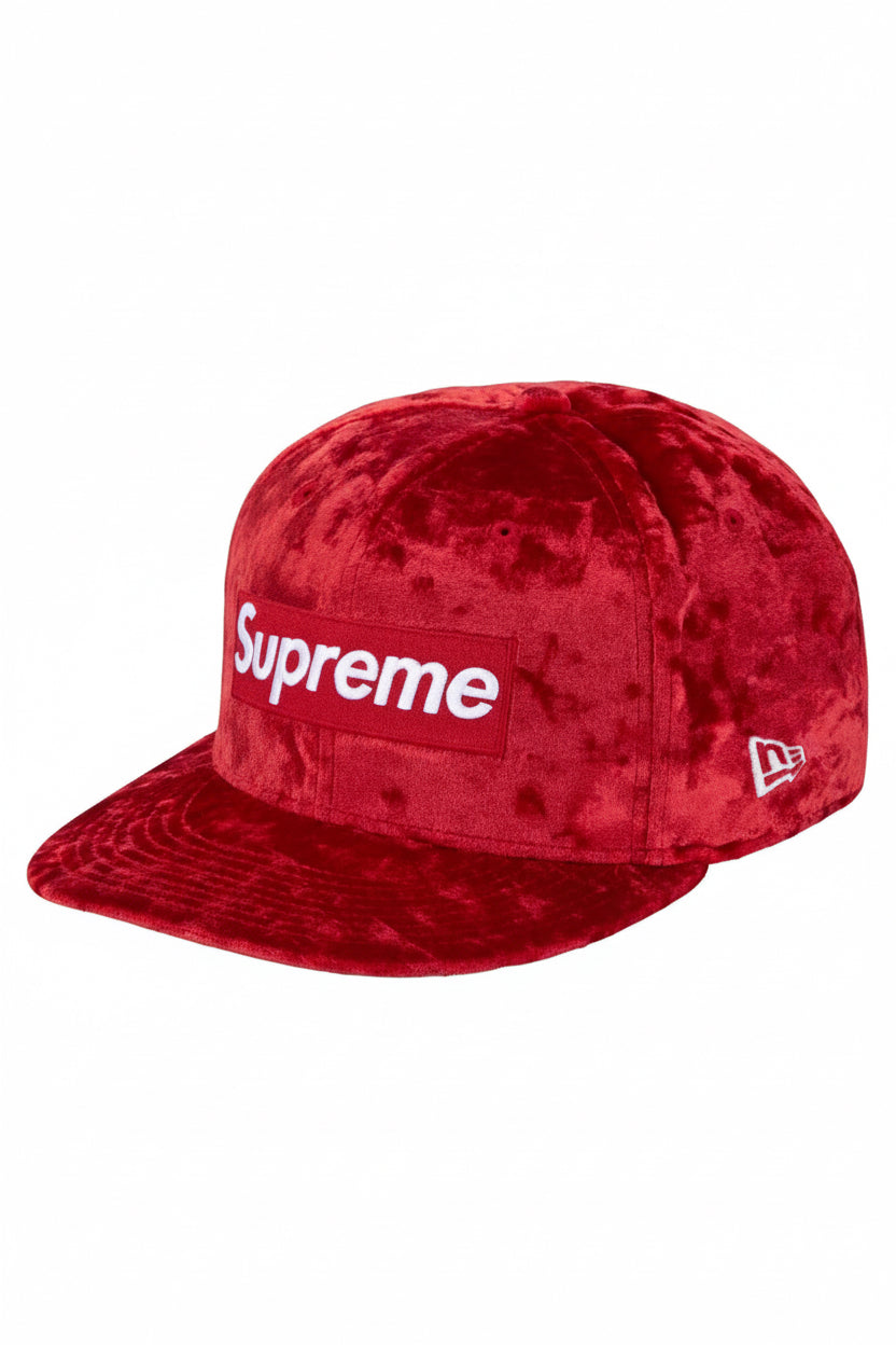 Crushed Velvet Box Logo New Era Red - fronte