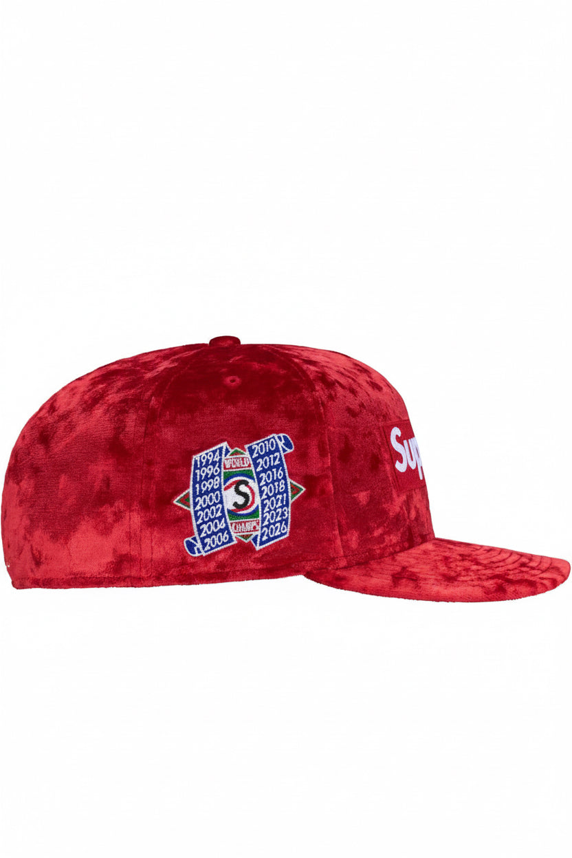 Crushed Velvet Box Logo New Era Red - lato