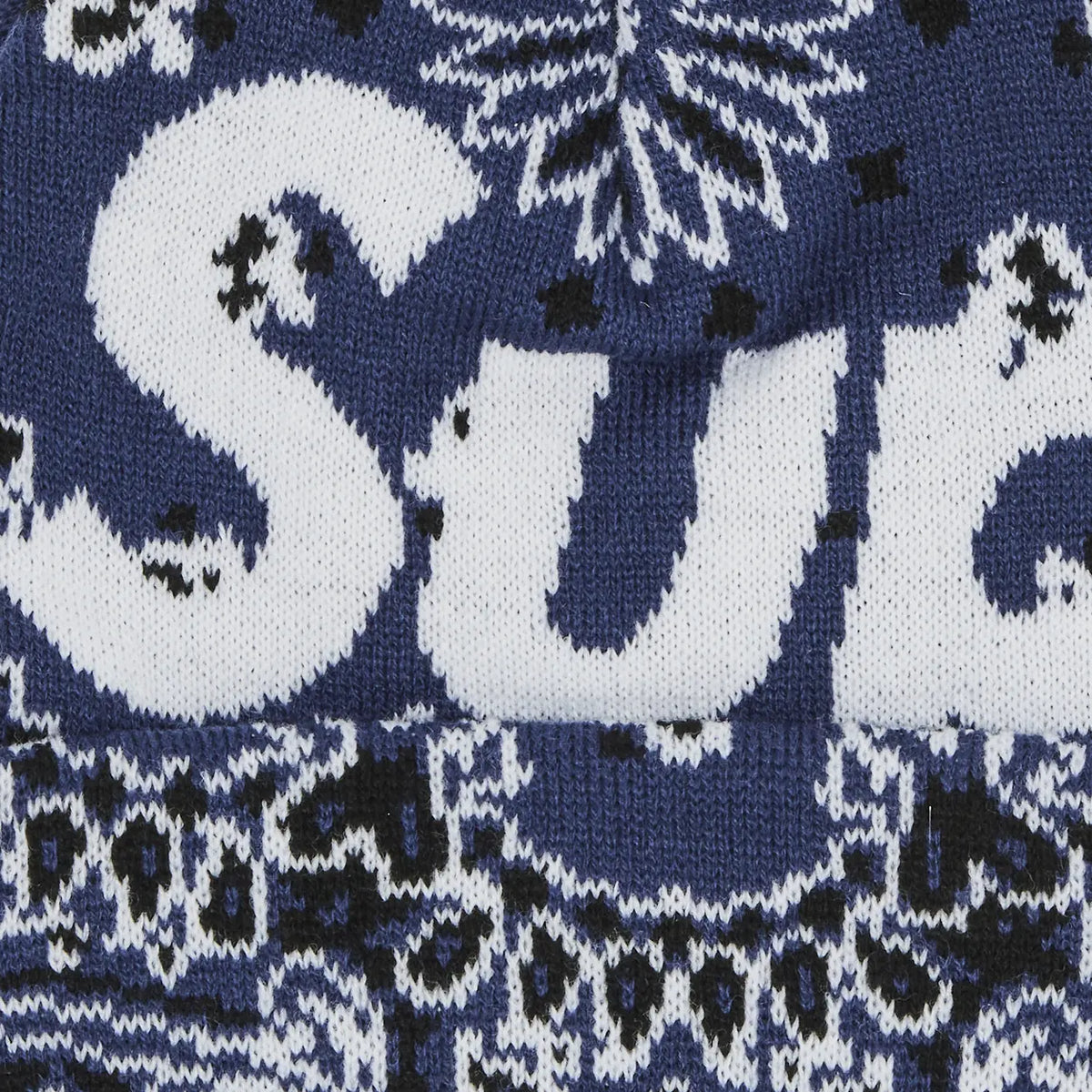 Supreme Bandana Big Logo Beanie – Navy