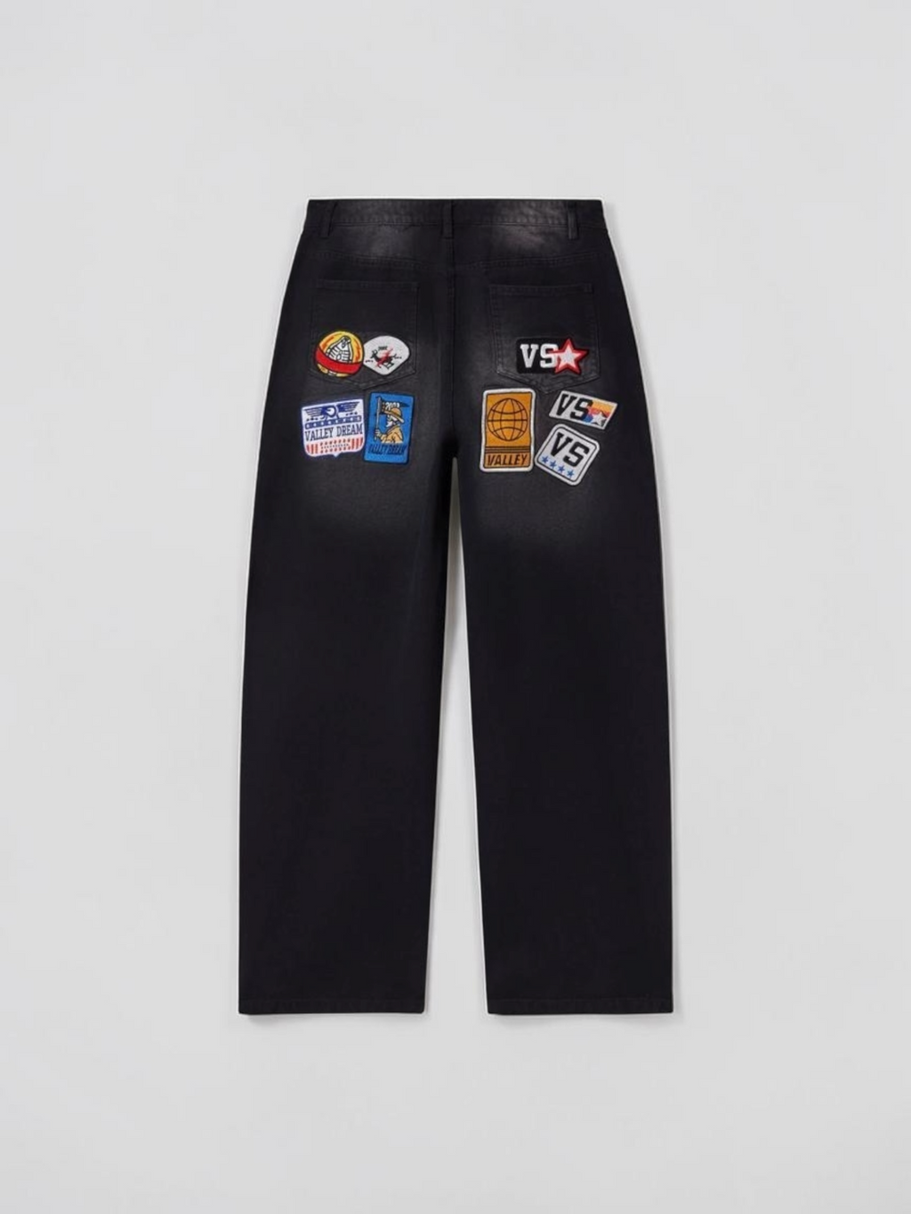 VALE LIVES JEANS PATCH BLACK