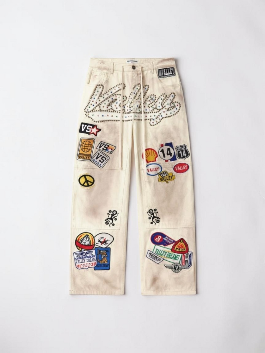 VALE LIVES JEANS PATCH WHITE