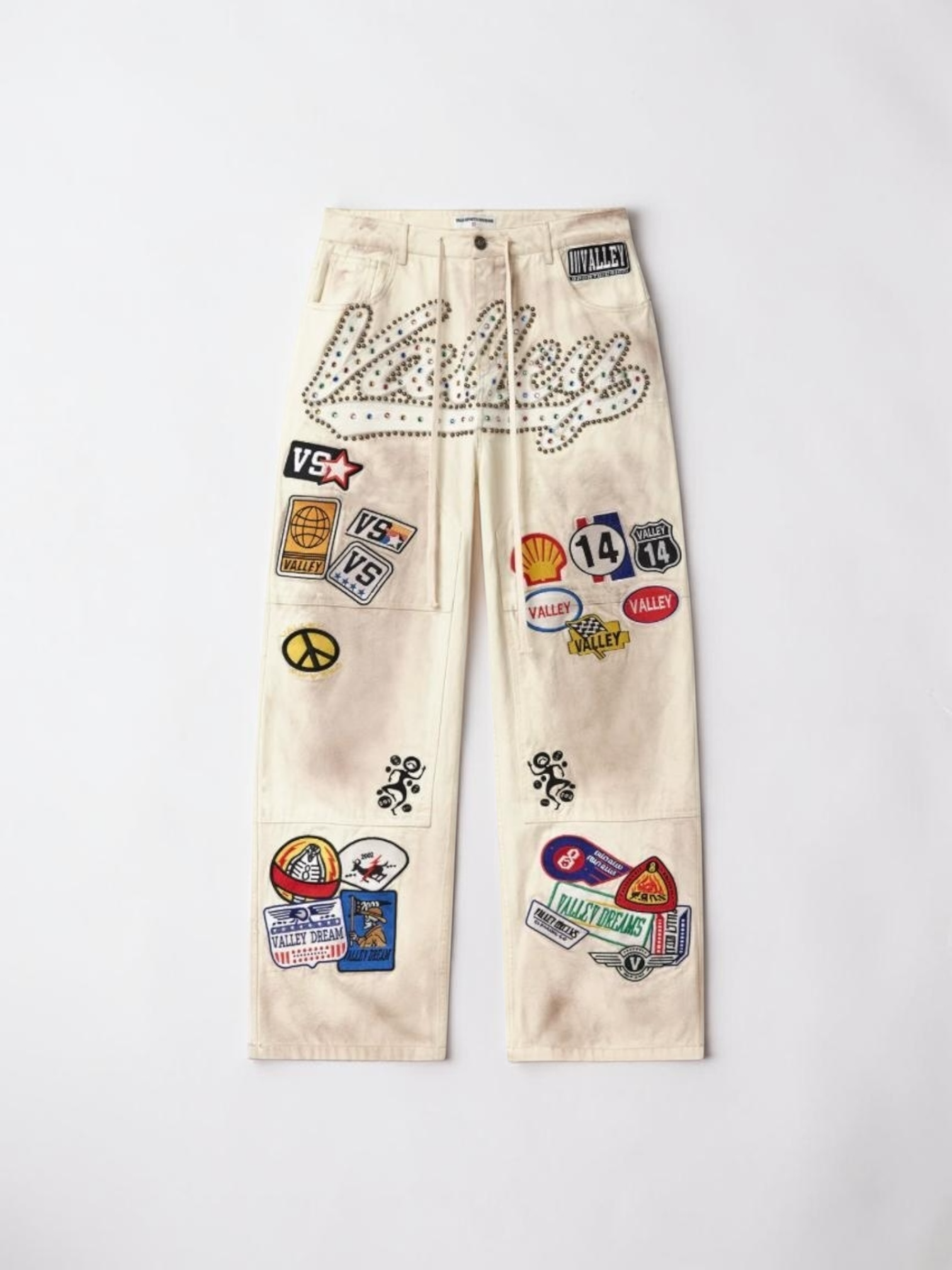 VALE LIVES JEANS PATCH WHITE