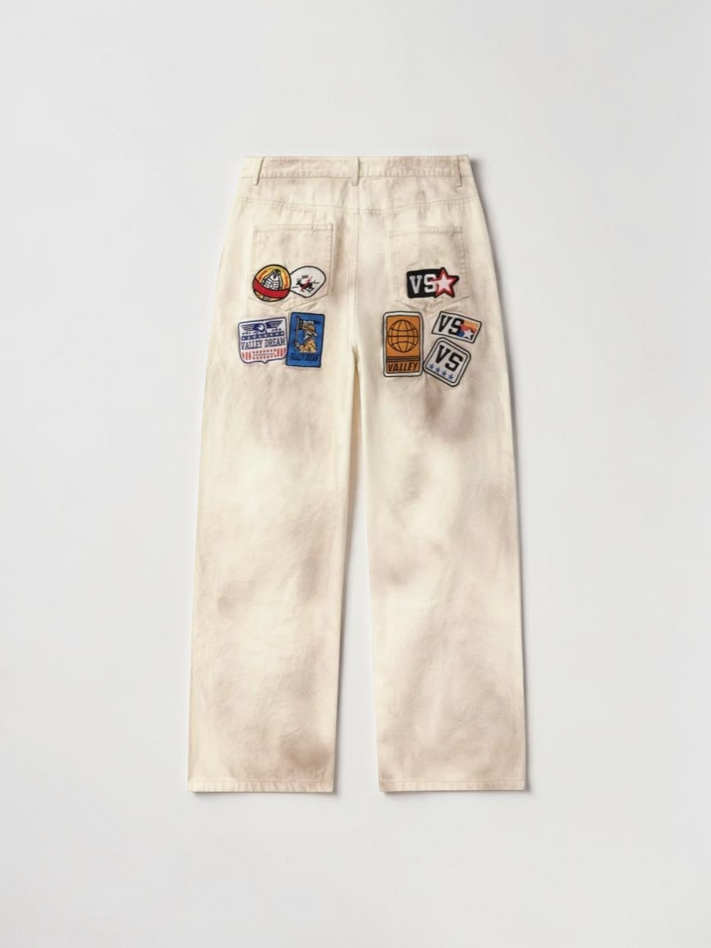 VALE LIVES JEANS PATCH WHITE