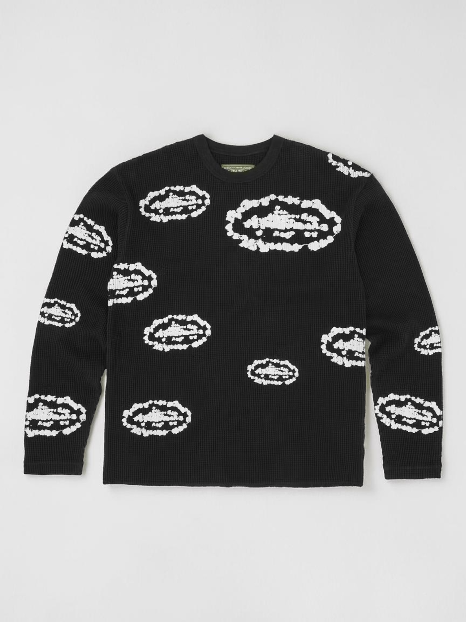 CORTEIZ X DENIM TEARS ISLAND WAFFLE CORONA TERMICA NERA