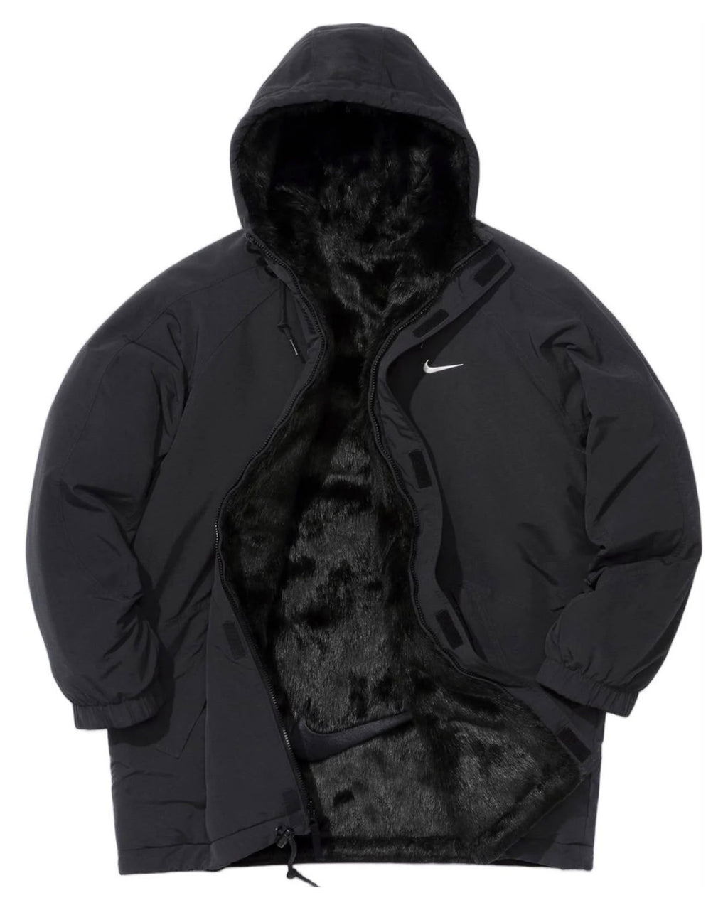 SUPREME/NIKE FUR REVERSIBILE PARKA - BLACK