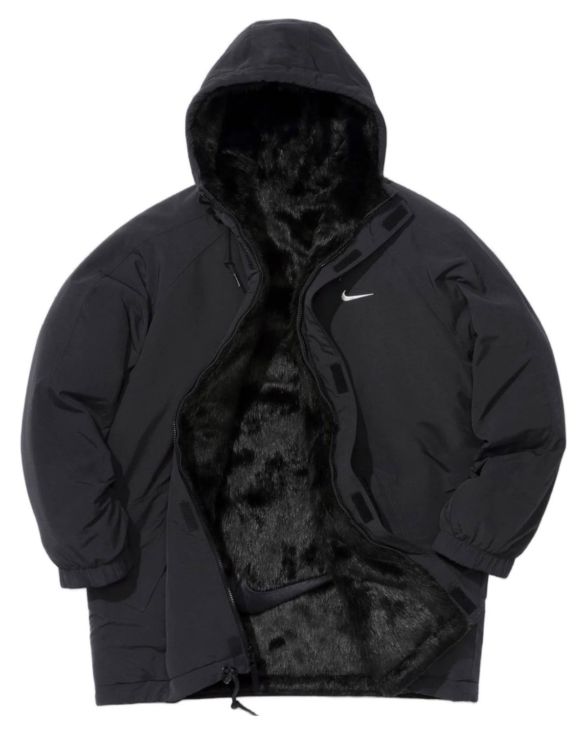 SUPREME/NIKE FUR REVERSIBILE PARKA - BLACK