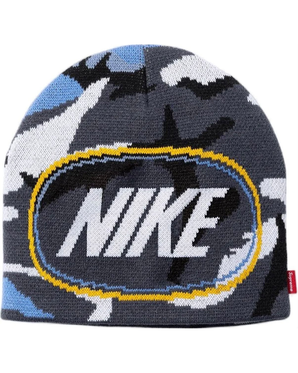 Supreme/Nike Oval Beanie Blue Camo - fronte