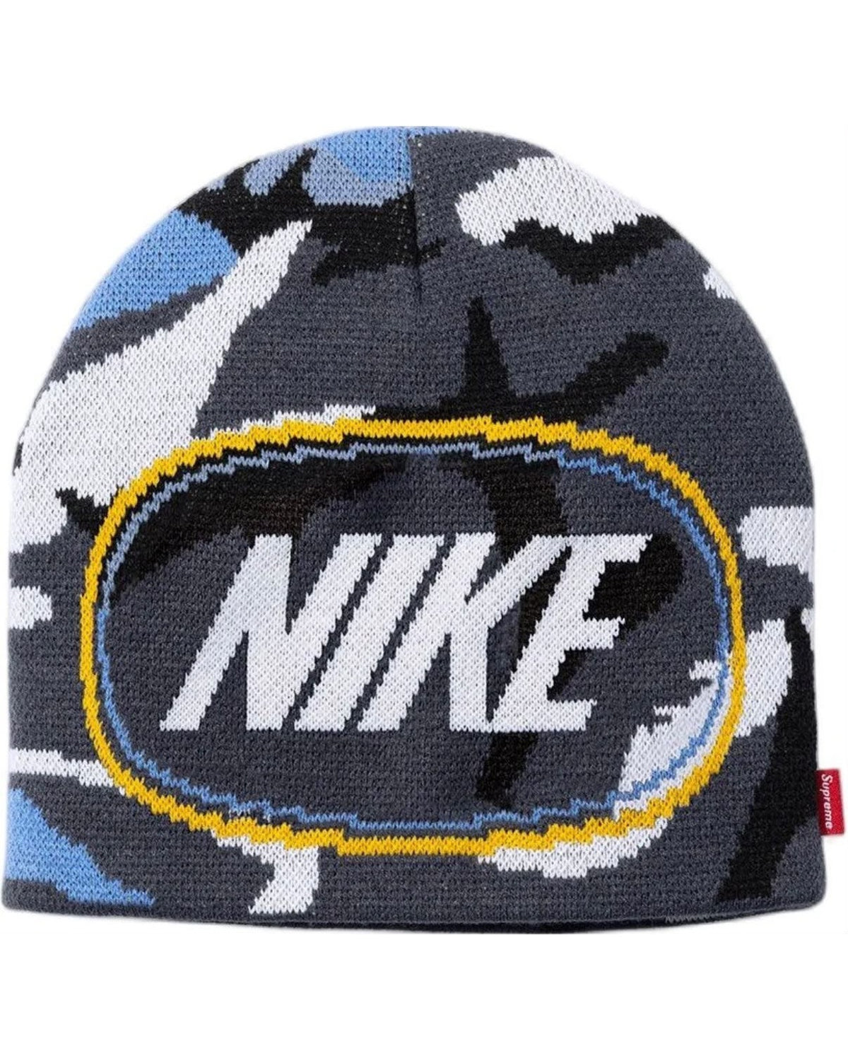 Supreme/Nike Oval Beanie Blue Camo - fronte