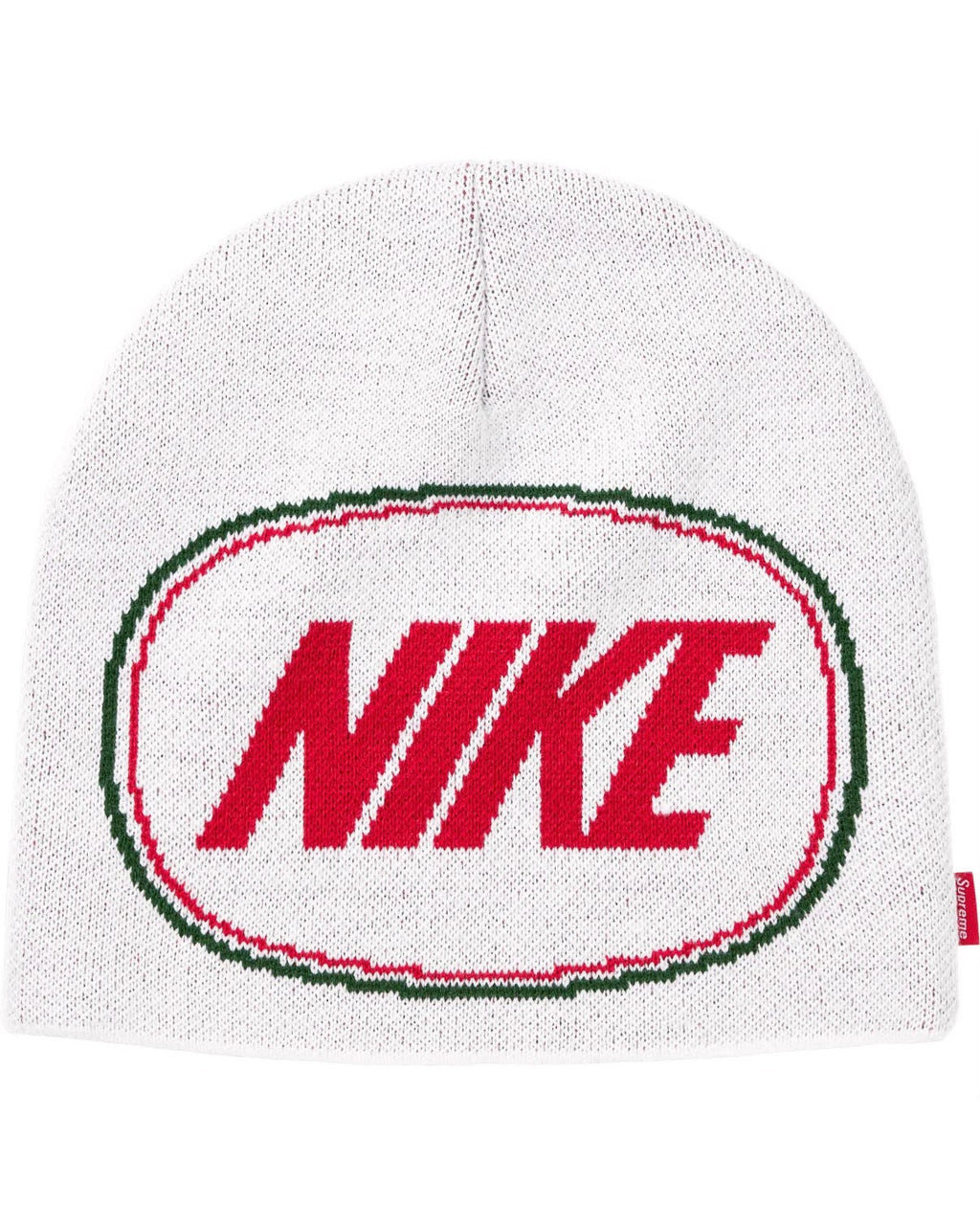 Supreme/Nike Oval Beanie White - fronte