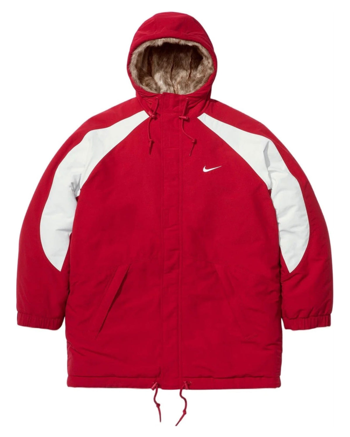 SUPREME/NIKE FUR REVERSIBILE PARKA - RED