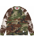 SUPREME WILDLIFE CAMO RAGLAN L/S TOP - WOODLAND CAMO